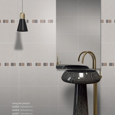 SGS azulejos de parede interior e azulejos de porcelana de corpo inteiro cinza de 300x600 mm para decoração de varanda