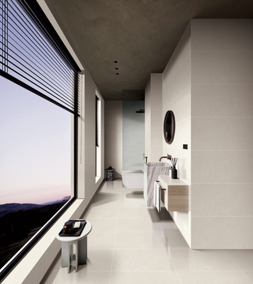 Peças de azulejo de estilo bege e parede interior resistentes a ácidos Face de bebê azulejo cerâmico vidrado 400x800mm para design