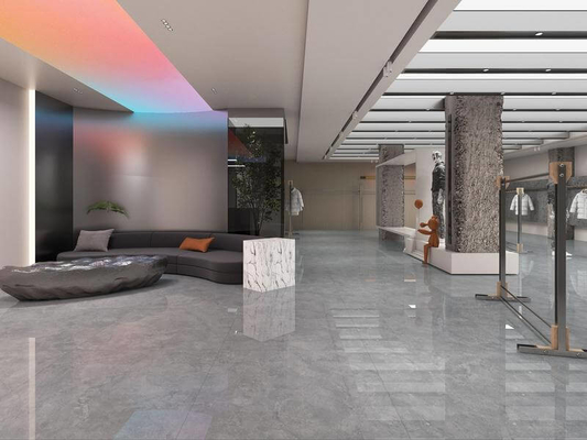 Grau AAA resistente a arranhões 1200x1200x9mm Parede exterior de porcelana polida para sala de estar e escritório