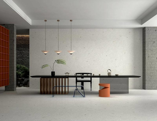 Piso interior 1200x1200x9mm azulejos ecológicos e cinza claro W.A 0,5% Terraço azulejos de porcelana vidrada suave para casa e escritório
