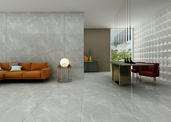 Retro Deslumbrante 900x1800x9mm Grey Marble Look W.A 0.5% Outdoor Floor Glazed Polished Porcelain Tile Para Banheiro