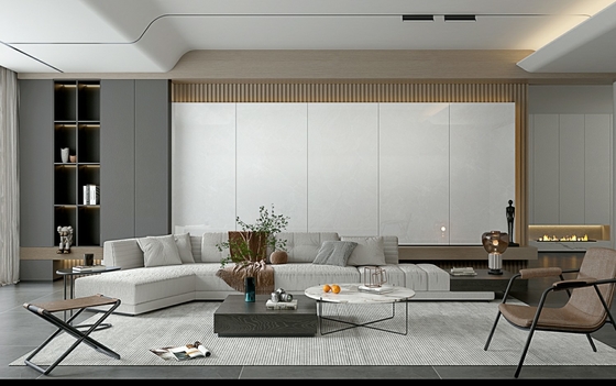 Decorativo 900x1800x9mm Vintage cinza parede exterior e piso interior vidrado porcelana polida telha para hotel