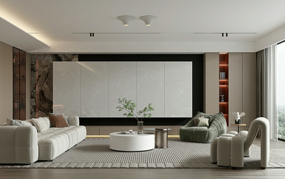 Telhas ecológicas 900x1800x9mm Antibacteriano Parede interior Porcelana vidrada Telas de piso polido para sala de estar e quarto