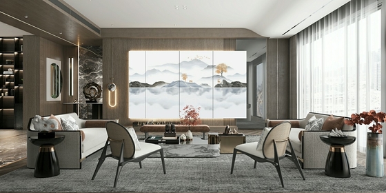 Telhas de porcelana polida de 900x1800x9mm para sala de estar