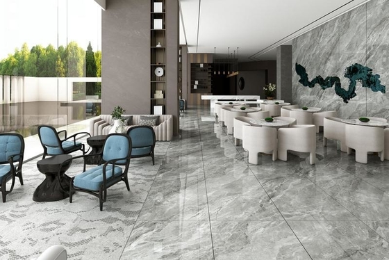 Grama de porcelana polida e 900x1800x9mm dentro do piso para cozinha e sala de estar