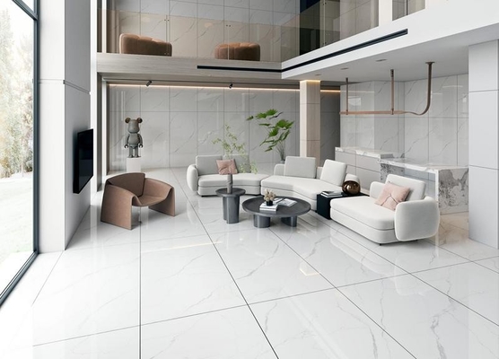 900x1800x9mm Carrara branco piso interior e parede porcelana polida para sala de estar e cozinha