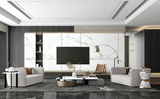 Carrara Terraço Interior e telhas de parede porcelana polida vidrada 900x1800x9mm Para decoração e construção