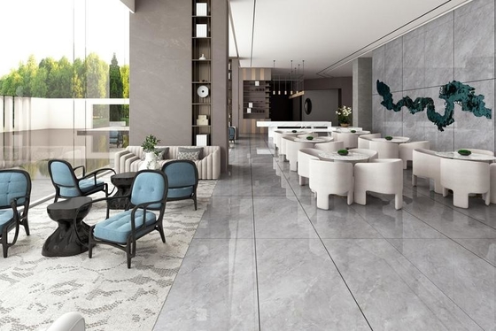 Grau Porcelana Polida Antiderrapante Grilhada Chapa de Chão E Chapas de Parede Para Sala de Viver E Sala de Jantar 900x1800x9mm Marble Look
