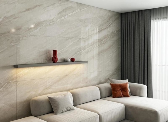 Grau Moderno 900x1800x9mm Marmoreiro Olhar para fora da parede vidrado porcelana polida telha para banheiro