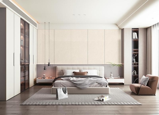 Beige Anti-Slip Impressionante Dentro Parede E Chão Vidrado Porcelana Polida Telha Para Banheiro