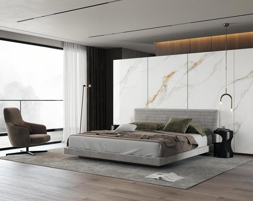Telas de porcelana polida e vidrada resistentes ao desgaste Carrara Telas decorativas de piso interior 900x1800x9mm Para interiores e cozinhas