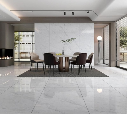 Impressionante parede interior antiderrapante porcelanato polido vidrado 900x1800x9mm para apartamento e cinza claro elegantes azulejos resistentes ao desgaste para design