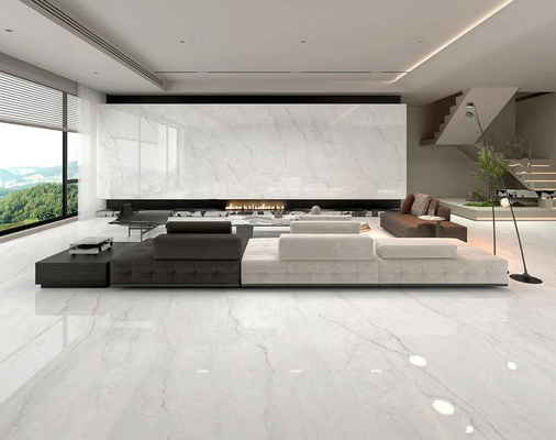 Acid-resistente piso interior vidrado porcelana polida telha 1200x1800x9mm Para a construção de quartos resistente à umidade