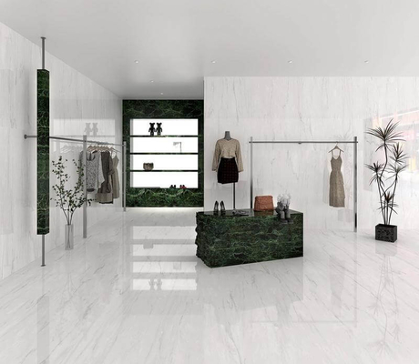 Telas de porcelana vidradas polidas duráveis para chuveiro 1200x1800x9mm Antibacterianas Telas de piso interiores Balcão