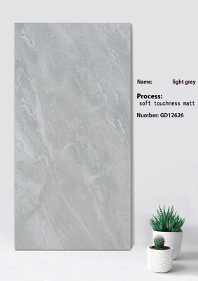Antibacteriano Cinza Ligeira Toque Suave Chapa Matt Para Shopping Mall 600x1200mm