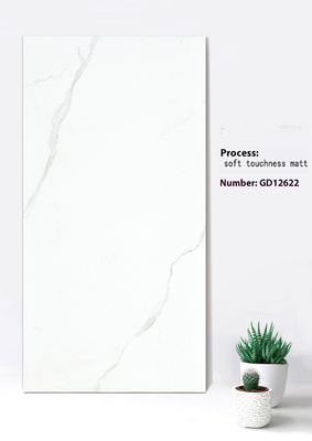 Beige e Branco resistente suavidade toque Matt cortina parede telhas espessas para sala de estar 600x1200mm