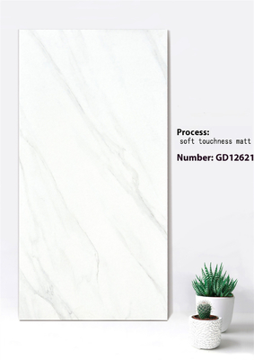 Branco e cinza tijolo de fogo suavidade toque Matt Decorativo telhas de parede de cortina para reconstrução 600x1200mm