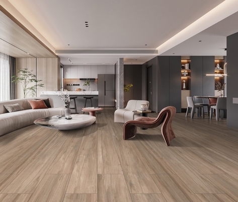 Não desvanecer 250x1500mm Faixas de porcelana de madeira e azulejos do chão castanho para sala de estar Não desvanecer