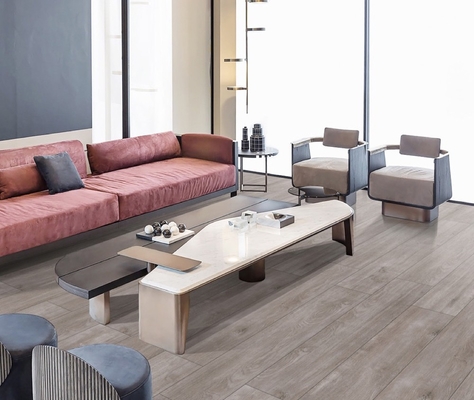 Telas de porcelana de madeira resistente ao deslizamento marrom durável 250x1500mm para edifícios e projetos