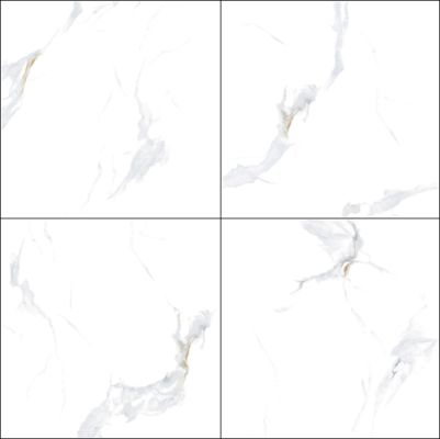 Azulejo de porcelana polida branco Carrara 800x800mm antiderrapante
