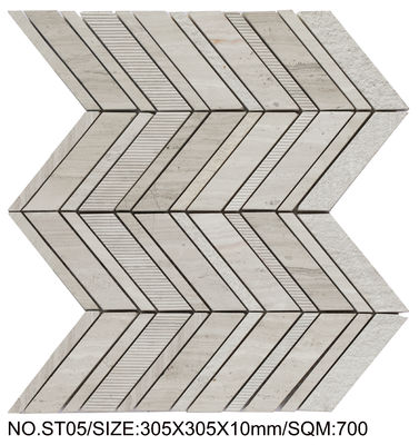 Grau AAA e Firebrick 305x305mm Mosaico de piscina para sala de estar