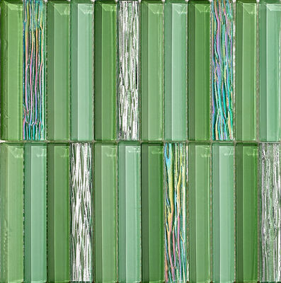 Mosaicos de Vidro Verdes Resistentes a Riscos 300x300mm Para Remodelação e Quarto