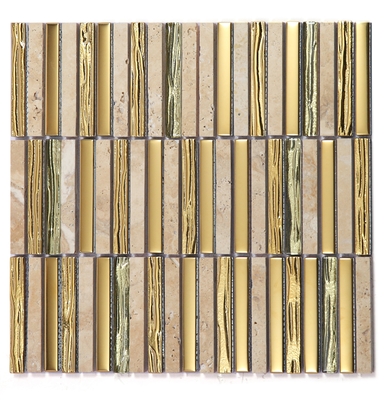 282x294mm Mosaicos de pedra natural para sala de estar e varanda resistentes ao desgaste