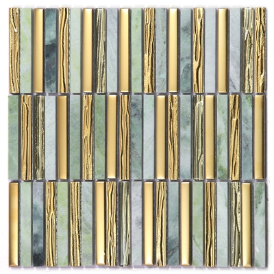 282x294mm Mosaicos de pedra natural sem desbotar e ecológicos para varanda e sala de estar