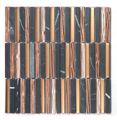 Mosaicos de Pedra Natural Duráveis 282x294mm para Paredes Interiores de Escritórios e Salas de Estar