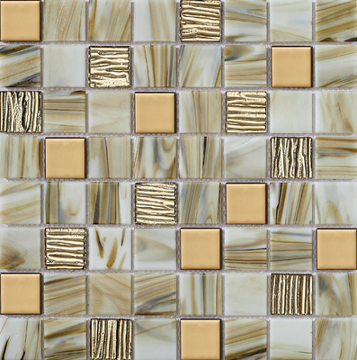 Mosaicos de Vidro Amarelo Grau AAA e Ecológicos 304x304mm para Decoração Criativa e Hotel