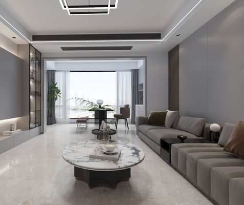 Azulejo de porcelana polida esmaltada para piso interno cinza 1000x1000mm, resistente ao desgaste e sem desbotamento, para decoração