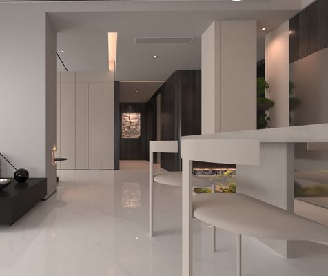 Carrara resistente ao desgaste e não desvanece 1mx1m piso interior porcelanato polido vidrado para edifícios e cozinhas