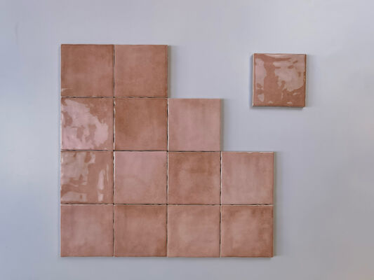 Azulejos de cerâmica azuis resistentes ao desgaste de 10x10cm para cozinha e banheiro