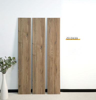 Azulejos de Porcelana Marrom Deslumbrante 200x1200mm para Sala de Estar e Quarto