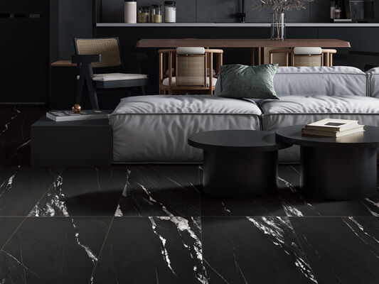 Grau preto AAA e impressionante 600x1200mm Matt com azulejos de porcelana de superfície de molde para sala de jantar e banheiro