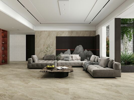 Azulejos de porcelana mate de superfície cinzenta à prova de umidade 600x1200mm para sala de estar