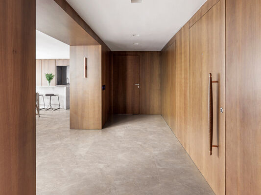 Impressionante e durável chão interno cinza e bege 600x1200mm réplica azulejos de porcelana vidrados para reconstrução