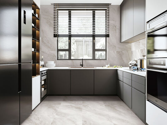 Piso interno durável e ecológico cinza 600x1200mm Reprodução de azulejos de porcelana vidrada para hotel e projeto
