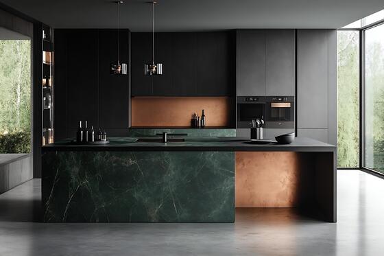 Laje de Pedra Sinterizada Verde Impermeável 1600x3200x12mm AAA Grau para Sala de Estar e Construção