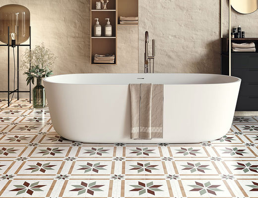 AAA 20x20cm Porcelana 8.5mm Corpo Branco Verde Laranja