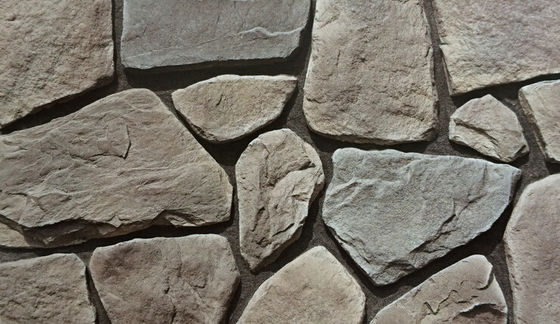 Painel de parede de pedra empilhada artificial de cimento branco cinzento impermeável