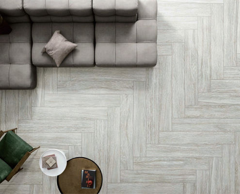 a porcelana de madeira de 6x36” Wenge telha Gray Brown 200x1200mm