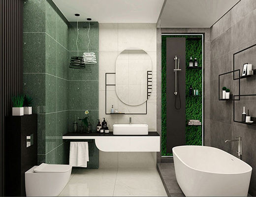 Melancia verde lustrada porcelana 600x600mm lustrosos das telhas de assoalho do GV 10mm