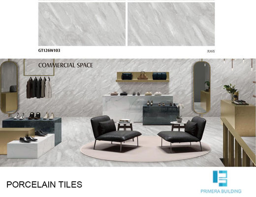 Mármore vitrificado macio interno 35N/mm2 das telhas de assoalho da porcelana do terraço 600x1200mm