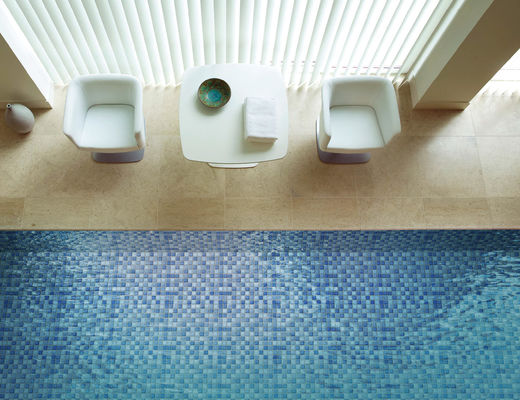 Telhas brancas da piscina do mosaico do GV de Skidproof, Clay Ceramic Pool Tile multicolorido