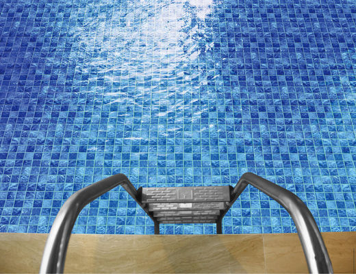 Telhas de mosaico da piscina de PRIMERA 306×306mm Mesh Mounted vitrificado azul 24kg/box