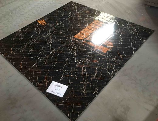 400x800mm lustrou telhas vitrificadas, linha dourada das telhas de assoalho da parede da porcelana 6pcs/ctn de 7.8mm