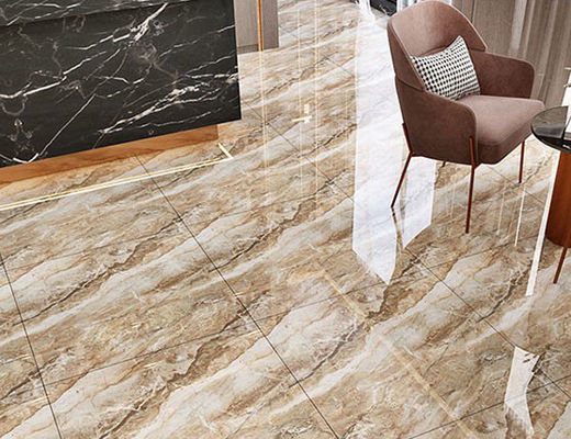 porcelana 11mm de Fullbody da sala de visitas das telhas de assoalho da cor do ouro 3pcs/Ctn de 800x800mm