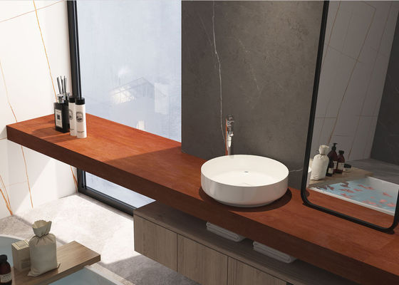 Laje de Pedra Sinterizada Vermelho Cobre 800x2600mm Corpo Inteiro Grau AAA