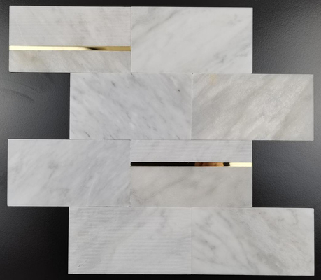 a telha de mosaico de pedra natural do metal de 300x300x4mm misturou cores